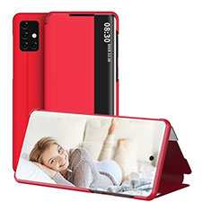 Coque Portefeuille Livre Cuir Etui Clapet ZL2 pour Samsung Galaxy A71 4G A715 Rouge