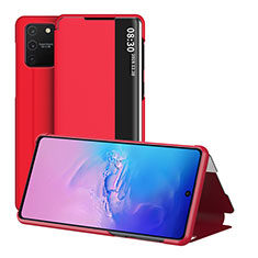 Coque Portefeuille Livre Cuir Etui Clapet ZL2 pour Samsung Galaxy M80S Rouge