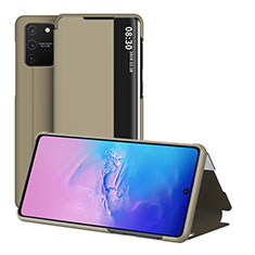 Coque Portefeuille Livre Cuir Etui Clapet ZL2 pour Samsung Galaxy S10 Lite Or