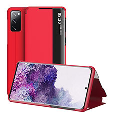 Coque Portefeuille Livre Cuir Etui Clapet ZL2 pour Samsung Galaxy S20 FE 4G Rouge