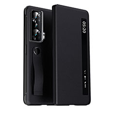 Coque Portefeuille Livre Cuir Etui Clapet ZL3 pour Huawei Honor Magic Vs Ultimate 5G Noir