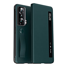 Coque Portefeuille Livre Cuir Etui Clapet ZL3 pour Huawei Honor Magic Vs Ultimate 5G Vert