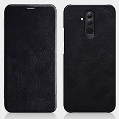 Coque Portefeuille Livre Cuir F01 pour Huawei Mate 20 Lite Noir