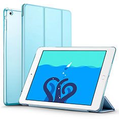 Coque Portefeuille Livre Cuir L01 pour Apple iPad Air Bleu Ciel