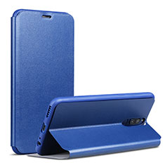 Coque Portefeuille Livre Cuir L02 pour Huawei G10 Bleu