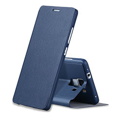 Coque Portefeuille Livre Cuir L02 pour Huawei Honor 7 Bleu