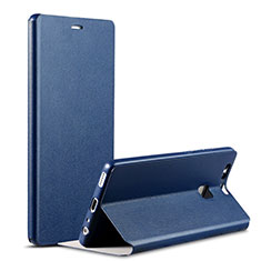 Coque Portefeuille Livre Cuir L02 pour Huawei P9 Bleu