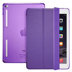 Coque Portefeuille Livre Cuir L06 pour Apple iPad Mini 4 Violet