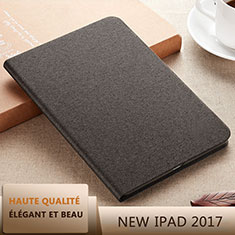 Coque Portefeuille Livre Cuir L07 pour Apple New iPad 9.7 (2017) Noir
