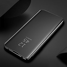 Coque Portefeuille Livre Cuir Miroir Housse Etui Clapet L01 pour Oppo Find X3 Pro 5G Noir