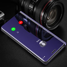 Coque Portefeuille Livre Cuir Miroir Housse Etui Clapet L01 pour Samsung Galaxy A12 5G Violet