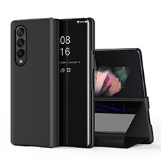 Coque Portefeuille Livre Cuir Miroir Housse Etui Clapet L01 pour Samsung Galaxy Z Fold4 5G Noir