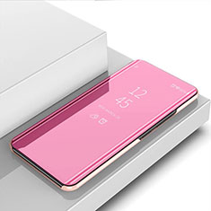 Coque Portefeuille Livre Cuir Miroir Housse Etui Clapet L02 pour Apple iPhone 15 Pro Or Rose