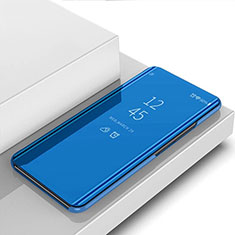 Coque Portefeuille Livre Cuir Miroir Housse Etui Clapet M01 pour OnePlus 7T Bleu