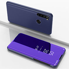 Coque Portefeuille Livre Cuir Miroir Housse Etui Clapet M01 pour Xiaomi Redmi Note 8T Violet