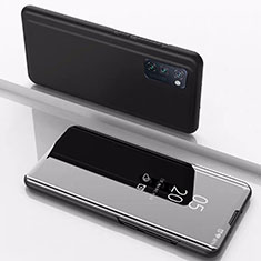 Coque Portefeuille Livre Cuir Miroir Housse Etui Clapet M02 pour Huawei Honor V30 5G Noir