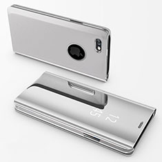 Coque Portefeuille Livre Cuir Miroir Housse Etui Clapet pour Apple iPhone 6 Argent