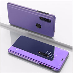 Coque Portefeuille Livre Cuir Miroir Housse Etui Clapet pour Huawei P Smart+ Plus (2019) Violet