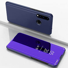 Coque Portefeuille Livre Cuir Miroir Housse Etui Clapet pour Huawei P30 Lite XL Violet