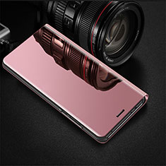 Coque Portefeuille Livre Cuir Miroir Housse Etui Clapet pour Oppo RX17 Pro Or Rose