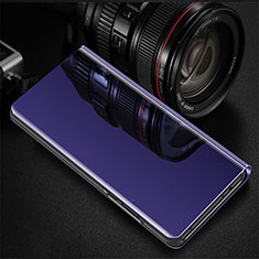 Coque Portefeuille Livre Cuir Miroir Housse Etui Clapet pour Oppo RX17 Pro Violet