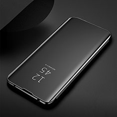 Coque Portefeuille Livre Cuir Miroir Housse Etui Clapet pour Samsung Galaxy M30s Noir