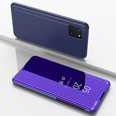 Coque Portefeuille Livre Cuir Miroir Housse Etui Clapet pour Samsung Galaxy Note 10 Lite Violet