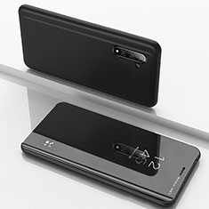 Coque Portefeuille Livre Cuir Miroir Housse Etui Clapet pour Samsung Galaxy Note 10 Noir