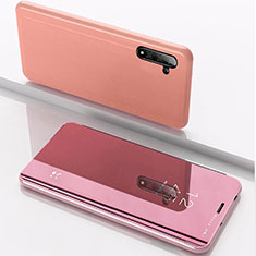 Coque Portefeuille Livre Cuir Miroir Housse Etui Clapet pour Samsung Galaxy Note 10 Or Rose