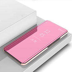 Coque Portefeuille Livre Cuir Miroir Housse Etui Clapet pour Samsung Galaxy Note 20 Ultra 5G Or Rose