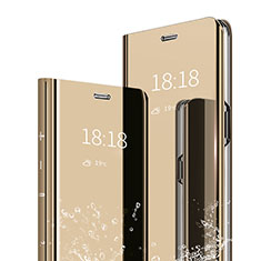 Coque Portefeuille Livre Cuir Miroir Housse Etui Clapet pour Xiaomi Mi 9 Or