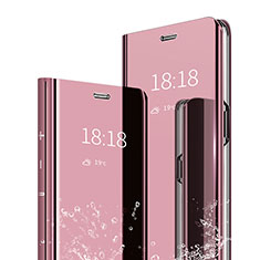 Coque Portefeuille Livre Cuir Miroir Housse Etui Clapet pour Xiaomi Mi 9 Or Rose