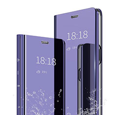 Coque Portefeuille Livre Cuir Miroir Housse Etui Clapet pour Xiaomi Mi 9 Violet