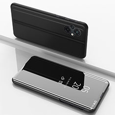 Coque Portefeuille Livre Cuir Miroir Housse Etui Clapet pour Xiaomi Poco M5 4G Noir