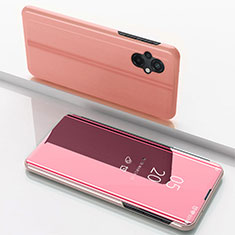 Coque Portefeuille Livre Cuir Miroir Housse Etui Clapet pour Xiaomi Poco M5 4G Or Rose