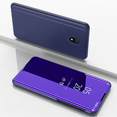 Coque Portefeuille Livre Cuir Miroir Housse Etui Clapet pour Xiaomi Redmi 8A Violet