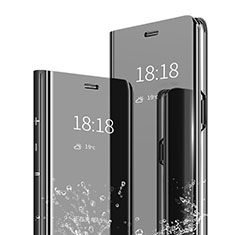 Coque Portefeuille Livre Cuir Miroir Housse Etui Clapet pour Xiaomi Redmi Note 7 Noir