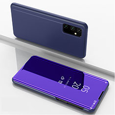 Coque Portefeuille Livre Cuir Miroir Housse Etui Clapet ZL1 pour Samsung Galaxy A15 LTE Violet