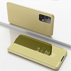 Coque Portefeuille Livre Cuir Miroir Housse Etui Clapet ZL1 pour Samsung Galaxy A52 5G Or