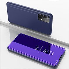 Coque Portefeuille Livre Cuir Miroir Housse Etui Clapet ZL1 pour Samsung Galaxy A52 5G Violet