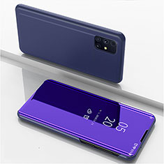 Coque Portefeuille Livre Cuir Miroir Housse Etui Clapet ZL1 pour Samsung Galaxy M31s Violet