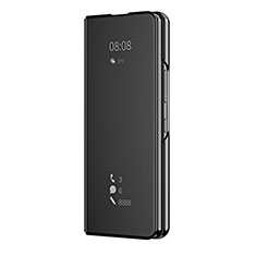 Coque Portefeuille Livre Cuir Miroir Housse Etui Clapet ZL2 pour Samsung Galaxy Z Fold4 5G Noir