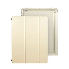 Coque Portefeuille Livre Cuir pour Apple iPad 2 Or