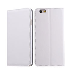 Coque Portefeuille Livre Cuir pour Apple iPhone 6 Blanc