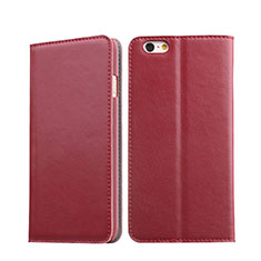 Coque Portefeuille Livre Cuir pour Apple iPhone 6S Rouge