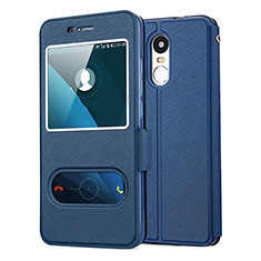 Coque Portefeuille Livre Cuir pour Huawei Enjoy 6 Bleu