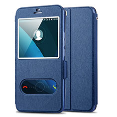 Coque Portefeuille Livre Cuir pour Huawei Honor 6 Plus Bleu