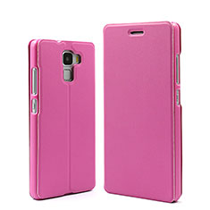 Coque Portefeuille Livre Cuir pour Huawei Honor 7 Rose