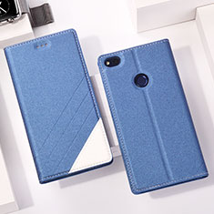 Coque Portefeuille Livre Cuir pour Huawei Honor 8 Lite Bleu