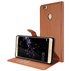 Coque Portefeuille Livre Cuir pour Huawei Honor Note 8 Marron